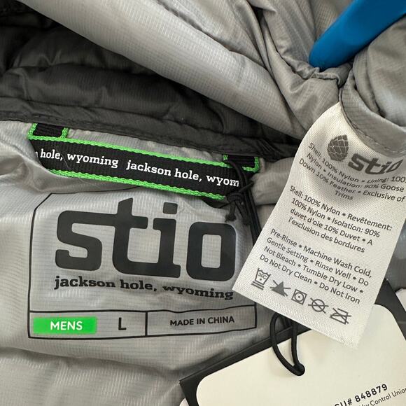 NWT Stio Pinion Down Sweater Jacket Mens Large Gray 800 Fill Windproof MSRP $270 - Picture 9 of 16